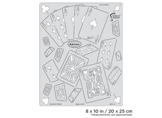 Artool Kustom Kulture Aces N' Eights Freehand Airbrush Template by Craig Fraser