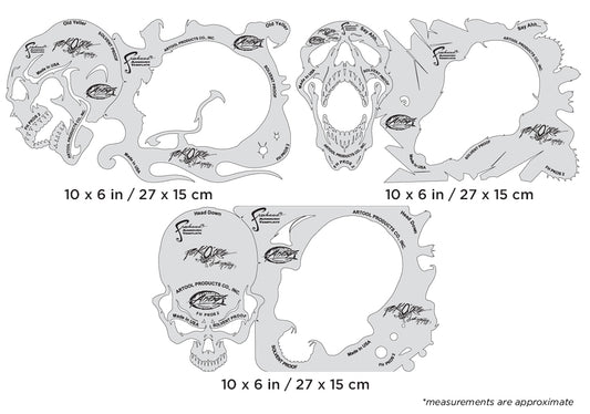 Artool  Pack o' Skullz 2 Freehand Airbrush Template by Scott Mackay