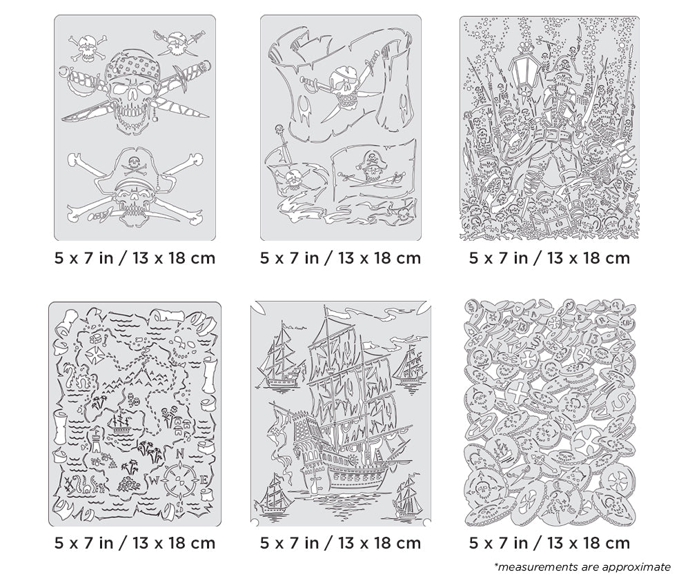 Artool  Piracy Mini Series Set Freehand Airbrush Template by Craig Fraser