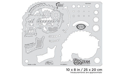 Artool  Steam Driven Tick Tock Freehand Airbrush Template by Craig Fraser