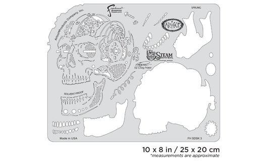 Artool  Steam Driven Sprung Freehand Airbrush Template by Craig Fraser