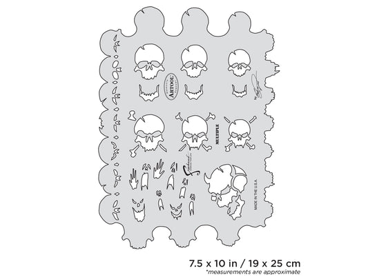 Artool  Skullmaster Multiple Freehand Airbrush Template by Craig Fraser