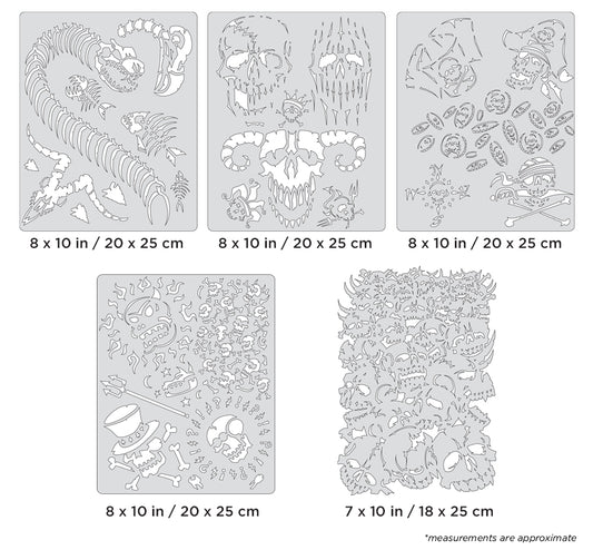 Artool  Curse of Skullmaster  Set Freehand Airbrush Template by Craig Fraser