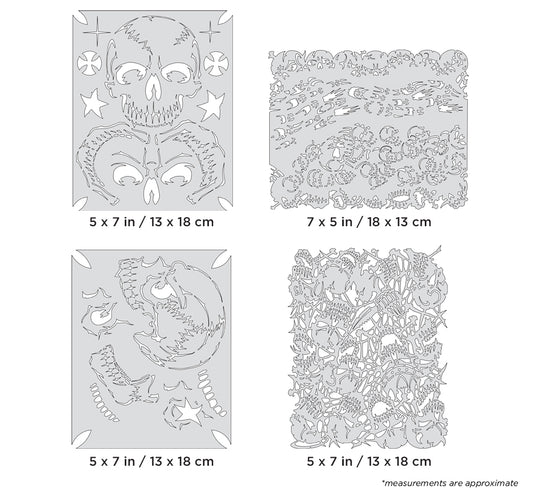 Artool  The Return of Skullmaster Mini Series Set Freehand Airbrush Template by Craig Fraser