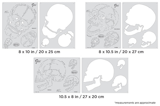 Artool  Horror of Skullmaster SetFreehand Airbrush Template by Craig Fraser