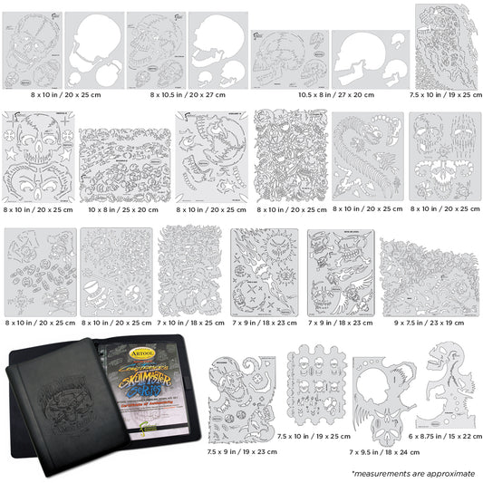 Artool  Skullduggery Set Freehand Airbrush Template by Craig Fraser