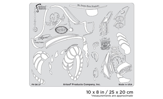 Artool  Wrath of Skullmaster Mr. Potato Bonz Stuph #1 Freehand Airbrush Template by Craig Fraser