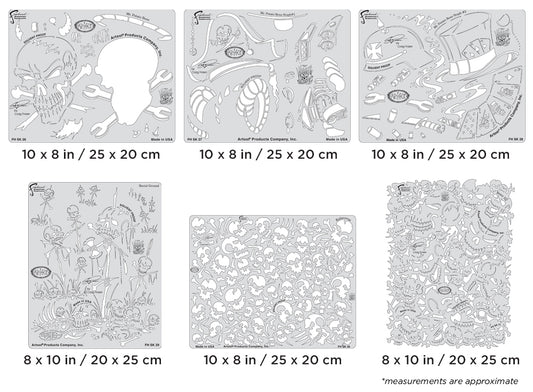 Artool  Wrath of Skullmaster Set Freehand Airbrush Template by Craig Fraser