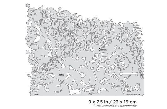 Artool  Son of Skullmaster Bonz Freehand Airbrush Template by Craig Fraser