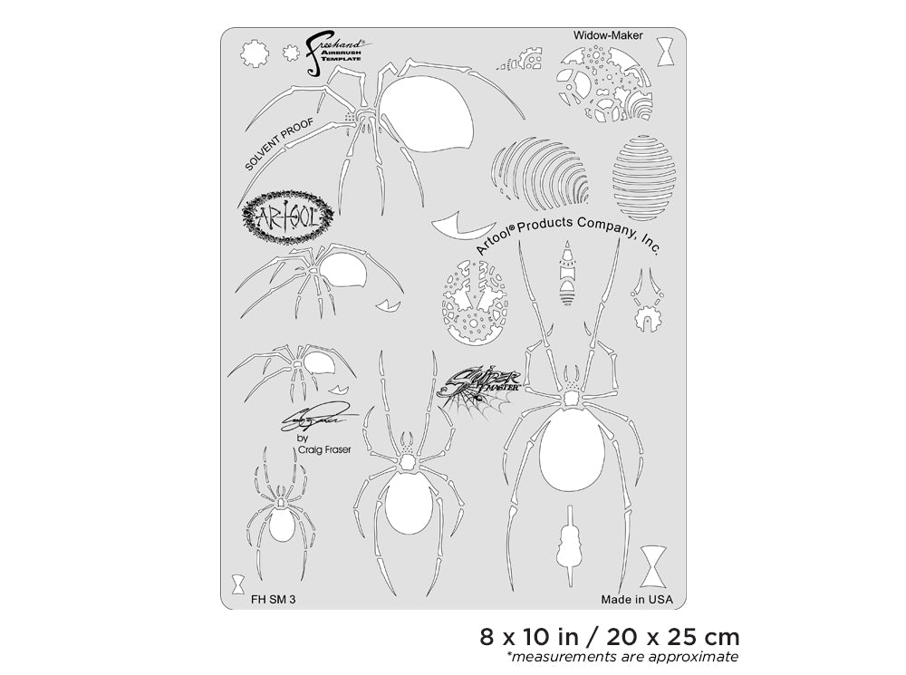 Artool  Spider Master Widow-Maker Freehand Airbrush Template by Craig Fraser