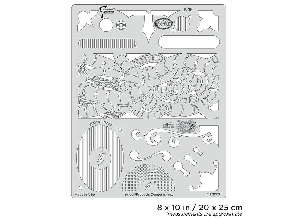 Artool  Steampunk FX Junk Freehand Airbrush Template by Craig Fraser