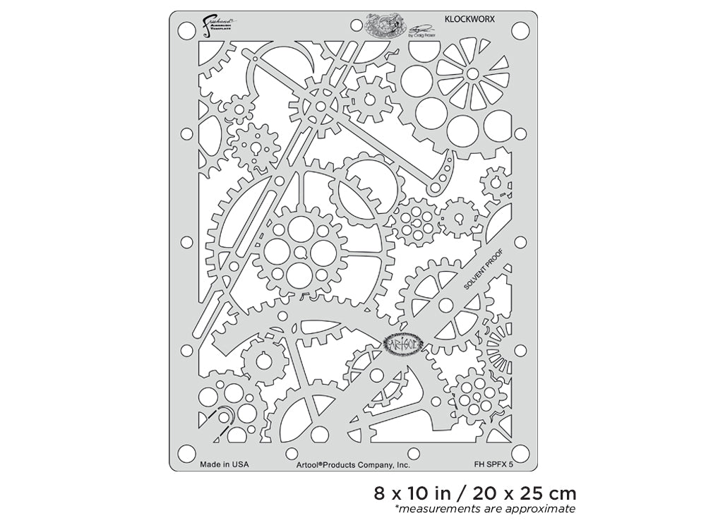 Artool  Steampunk FX Klockworx Freehand Airbrush Template by Craig Fraser