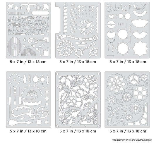 Artool  Steampunk FX Mini Series Set Freehand Airbrush Template by Craig Fraser