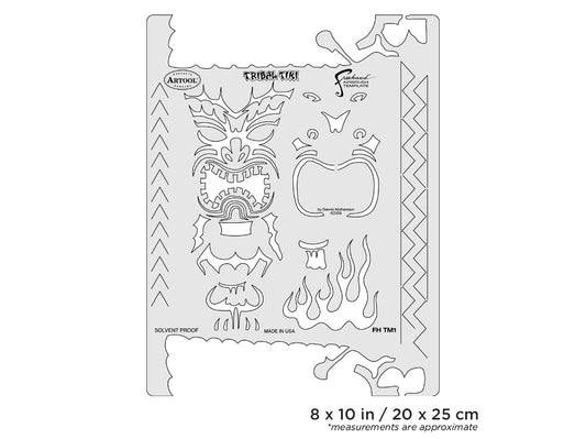 Artool Tiki Master II Tribal Tiki Freehand Airbrush Template by Dennis Mathewson