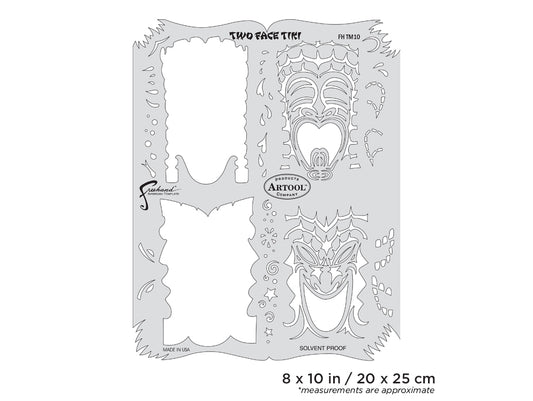 Artool Tiki Master Tribal Tiki Freehand Airbrush Template  by Dennis Mathewson