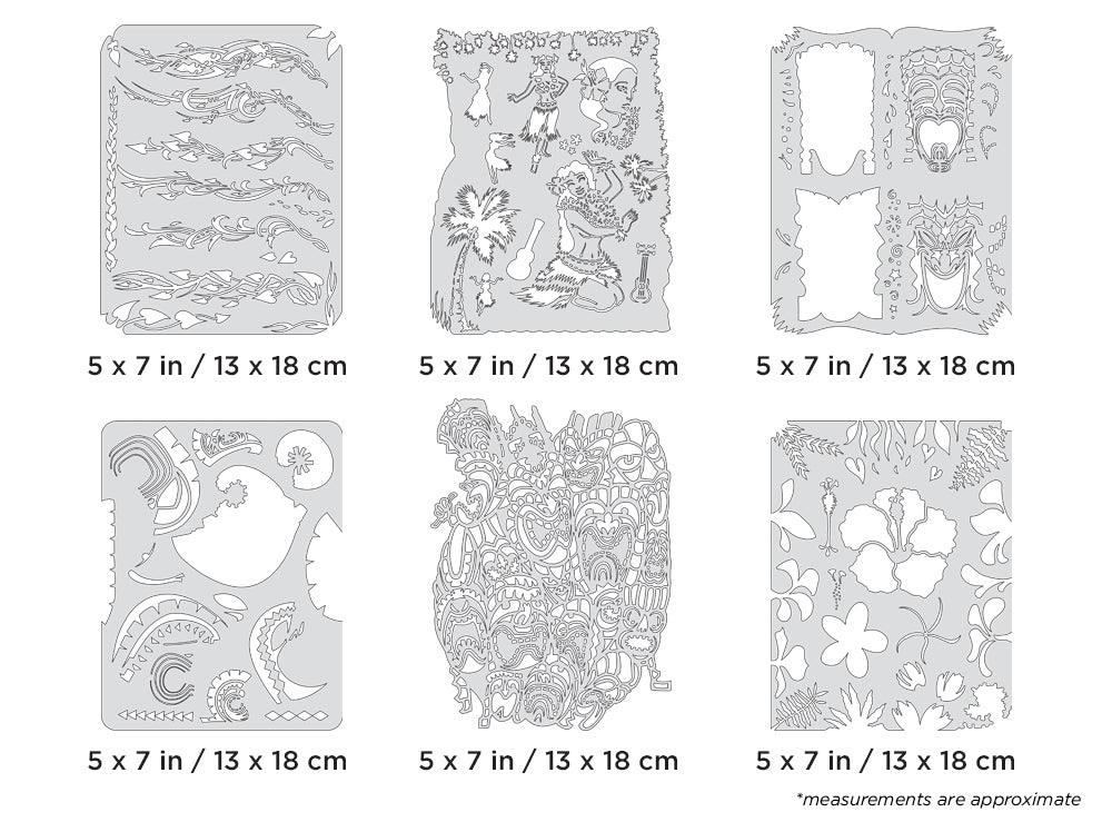 Artool Tiki Master II Mini Series Freehand Airbrush Template Set by Dennis Mathewson