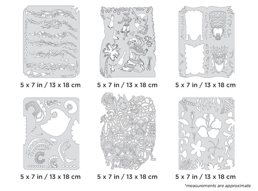 Artool Tiki Master II Mini Series Freehand Airbrush Template Set by Dennis Mathewson