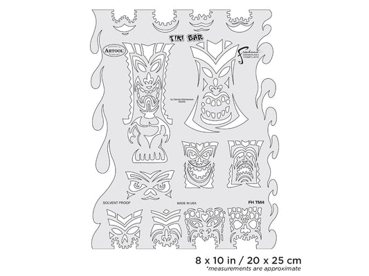 Artool Tiki Master Tiki Bar Freehand Airbrush Template  by Dennis Mathewson