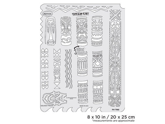 Artool Tiki Master Totem Tiki Freehand Airbrush Template by Dennis Mathewson