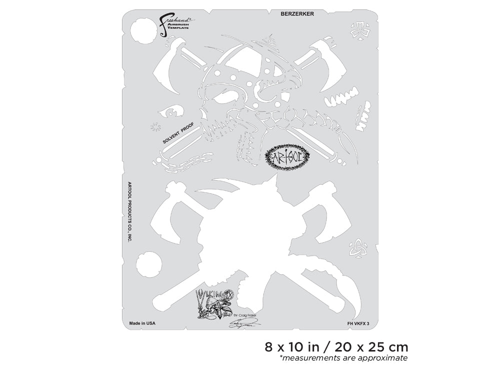 Artool Viking FX Berzerker Freehand Airbrush Template by Craig Fraser