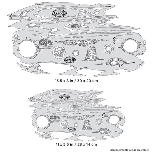 Artool Wood Grain FX Freehand Airbrush Template Set by Dennis Mathewson