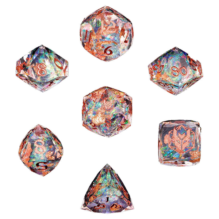 7-Set Captured Magic Luster Cut Resin: Opal