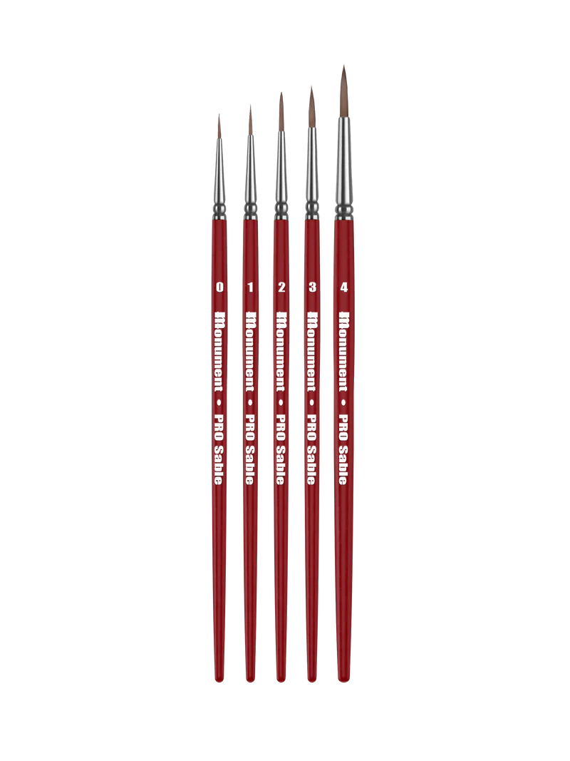 Pro Sable 5 brush set – 1 each of all sizes