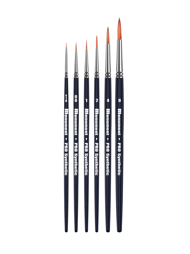 Pro Synthetic 6 brush set – 1each of all sizes
