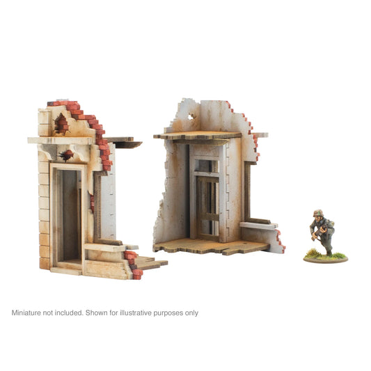 Pair of Destroyed Building Ends