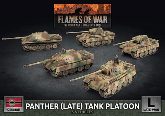 German Panther (late 7.5cm) / Jagdpanther (8.8cm) Platoon (5x Plastic)