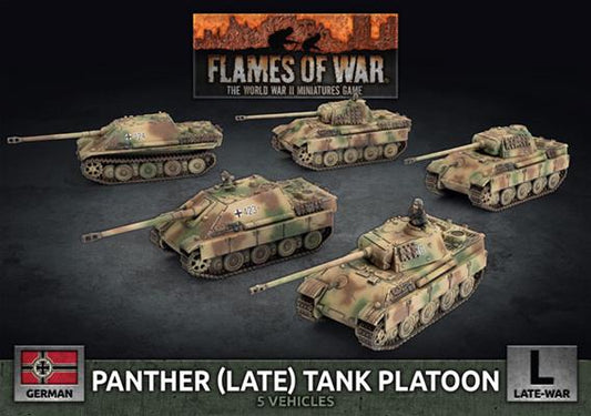 German Panther (late 7.5cm) / Jagdpanther (8.8cm) Platoon (5x Plastic)