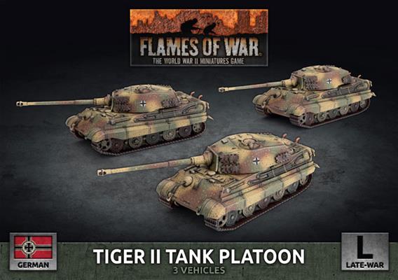 German Tiger II (8.8cm) Tank Platoon (Plastic)