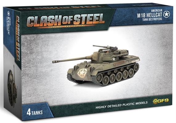 American: M18 Hellcat Tank Destroyers (x4 Plastic)