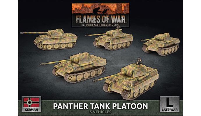 German Panther Tank Platoon (Late War x5 Tanks Plastic)
