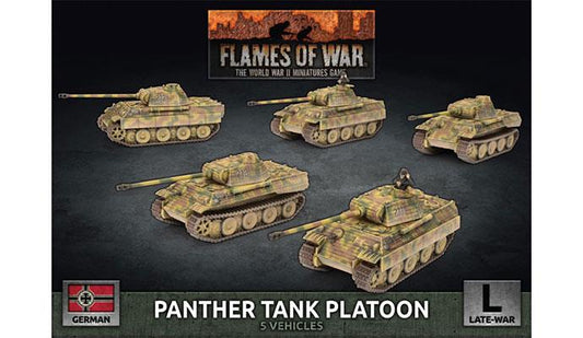 German Panther Tank Platoon (Late War x5 Tanks Plastic)