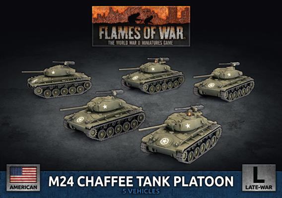 American M24 Chaffee Tank Platoon (LW x5 Plastic)