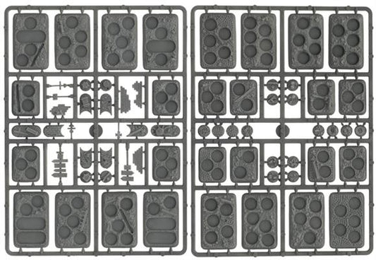 Plastic Bases - Rubble (x12 Small x16 Medium)