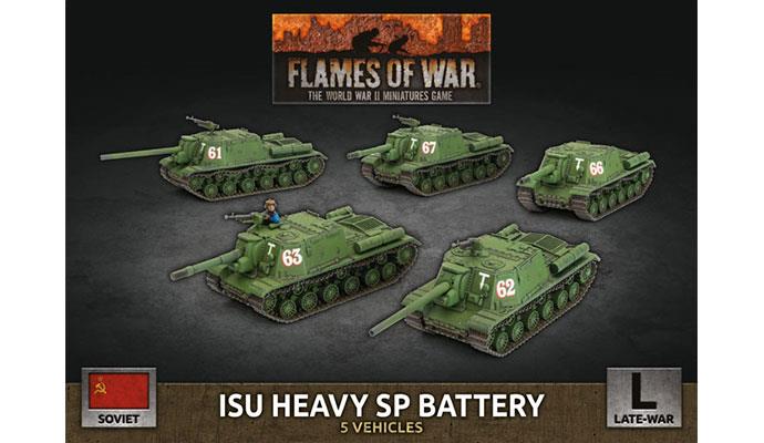 Soviet ISU Heavy SP Battery (Late War x5 Tanks Plastic)