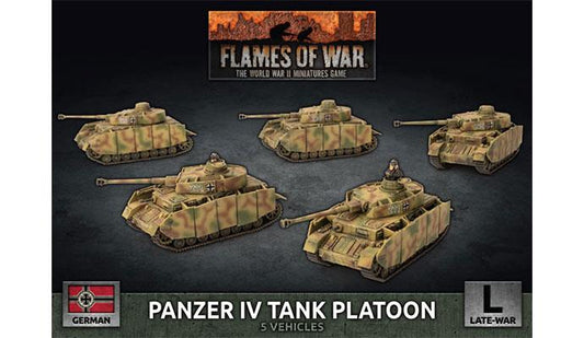 German Panzer IV Tank Platoon (Late War x5 Tanks Plastic)