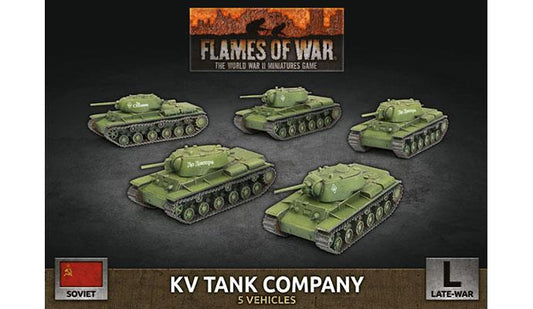 Soviet KV Tank Company (Late War x5 Tanks Plastic)