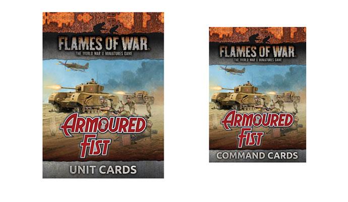 British Armoured Fist Unit and Command Cards