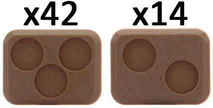 Small Bases - 2 and 3 holes (x56 Bases)