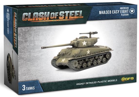 American: M4A3E8 Easy Eight Platoon (x3 Plastic)
