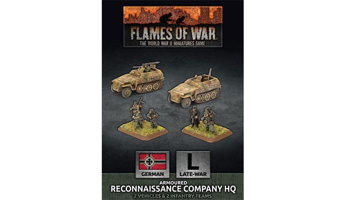 German Armoured Reconnaissance Company HQ (Late War) Plastic