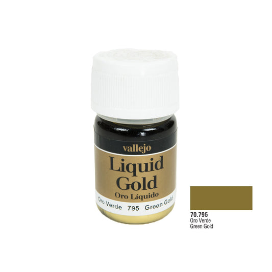 35ml Bottle Metallic Liquid Green Gold Model Color