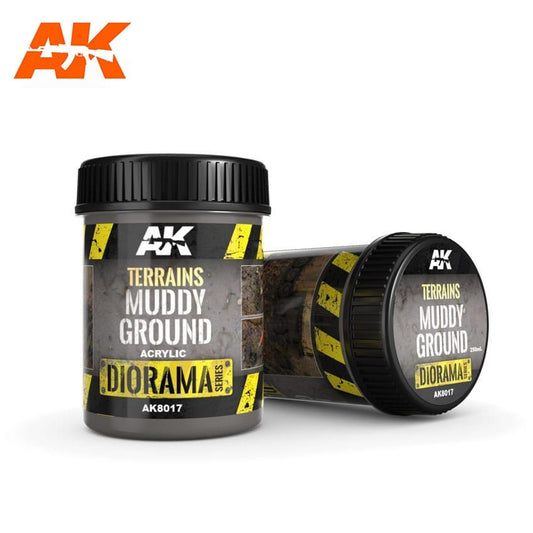 AK-Interactive: (Texture) Terrains - Muddy Ground - 250ml (Acrylic)