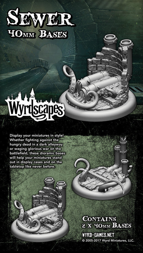 Wyrdscape Sewer 30mm-50mm Bases