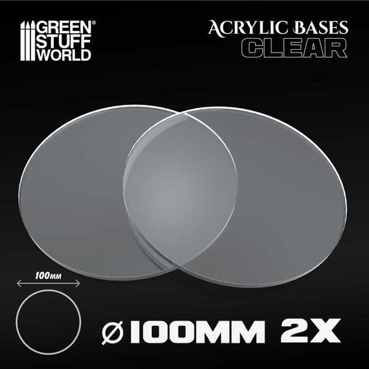 Acrylic Bases - Round 100 mm CLEAR