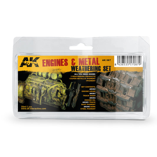 AK-Interactive: (Weathering) Engines and Metal Weathering Set