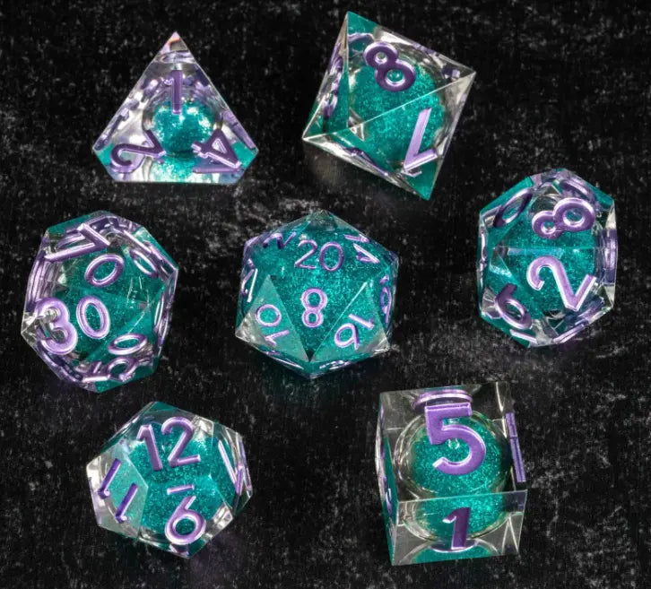 FanRoll D20 18mm Elixir Liquid Core Disco Vibes